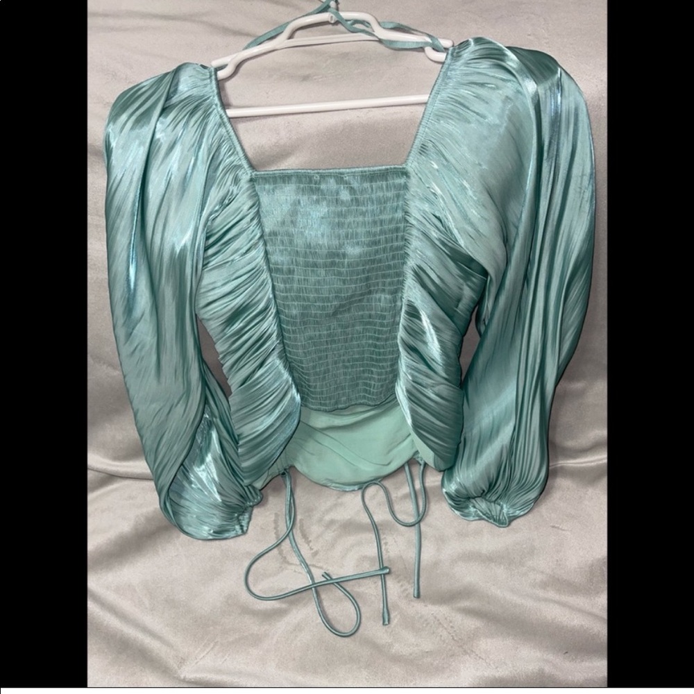 Line & dot Peyton satin blouse size xs - Picture 10 of 11